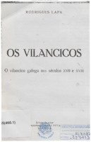 Os vilancicos: o vilancico galego nos séculos  ...